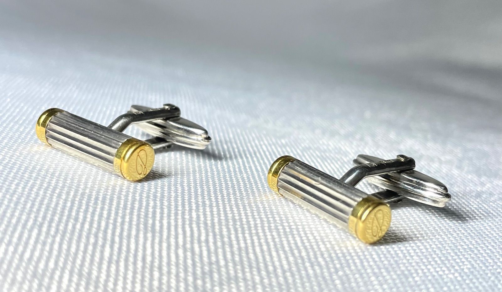 S.T.Dupont デュポン サイド Dロゴ&ストライプ ゴールド&シルバー