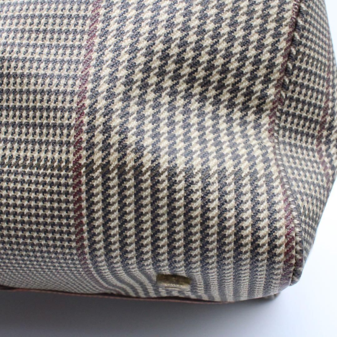 【美品】ポロラルフローレン　ボストンバック　2WAY 肩掛け　千鳥格子 良品】ポロラルフローレン 千鳥格子 ボストンバッグ 2way ヴィンテージ