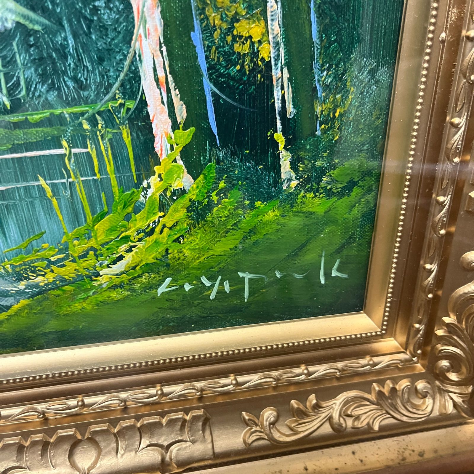 絵画 風景画 油彩画 アルプス 額縁付き 新美典保 - メルカリ