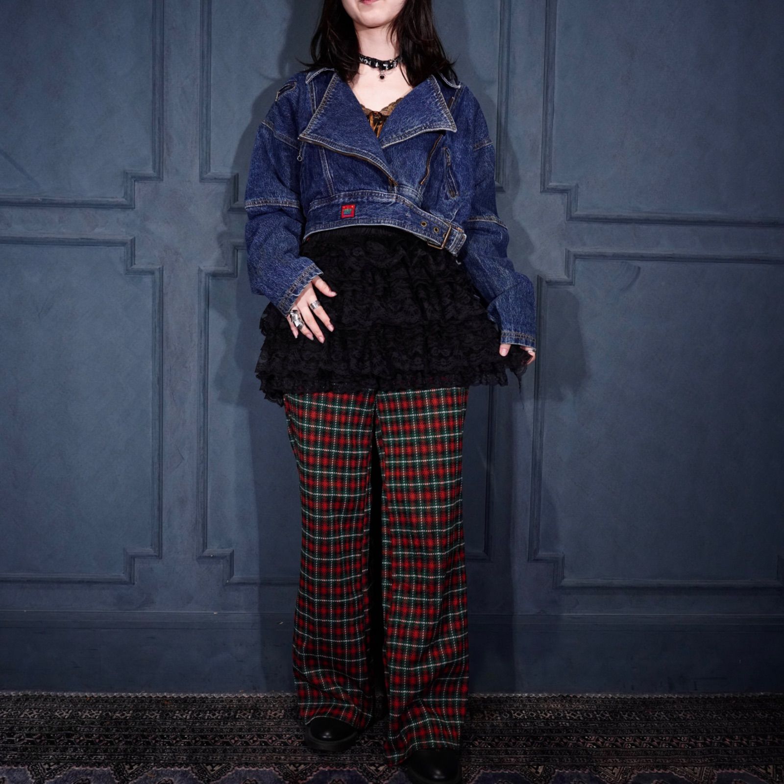 70 s USA VINTAGE CHECK EASY PANTS 70年代アメリカ古着チェック柄イージーパンツ