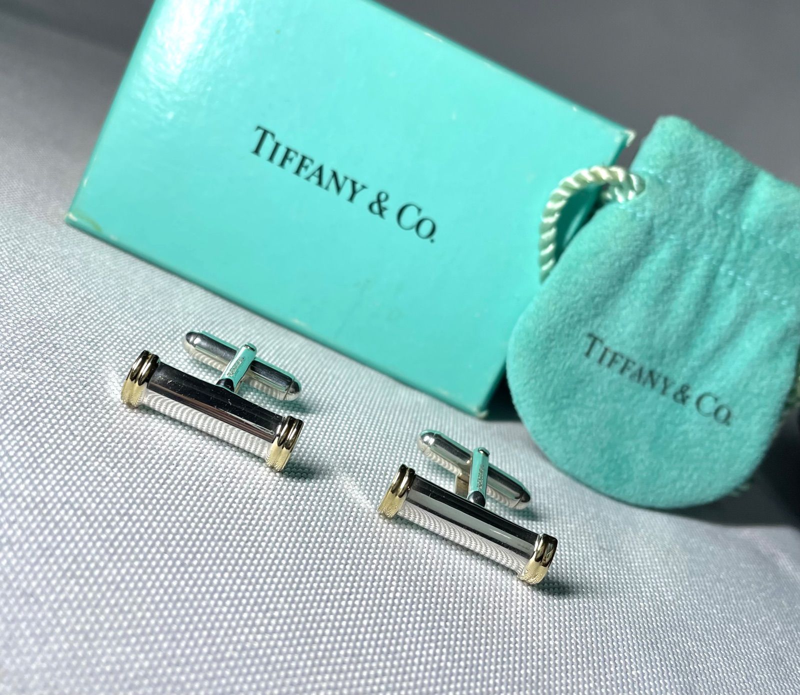 Tiffany ティファニー 18Kゴールド & スターリングシルバー AU750