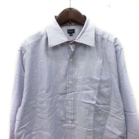 ポールスミス PAUL SMITH シャツ 総柄 長袖 XL 紫 パープル /YI - メルカリ