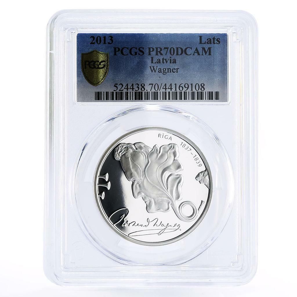 1ラッツ200年作曲家リヒャルト ワーグナー船PR 70 PCGS銀貨2013年