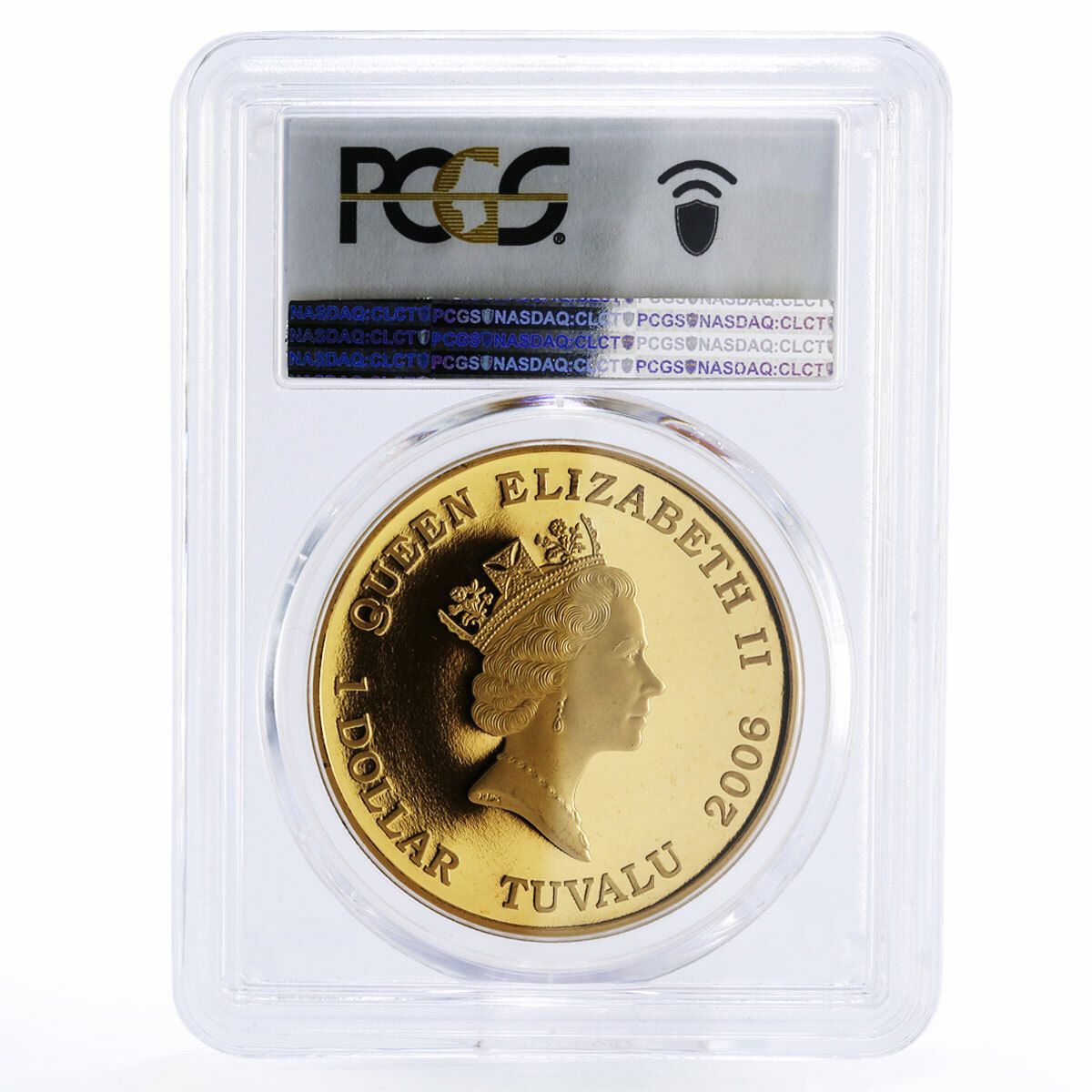 ツバル 1ドル Ation War Planes Fokker PR70 PCGS 金メッキ銀貨 2006年