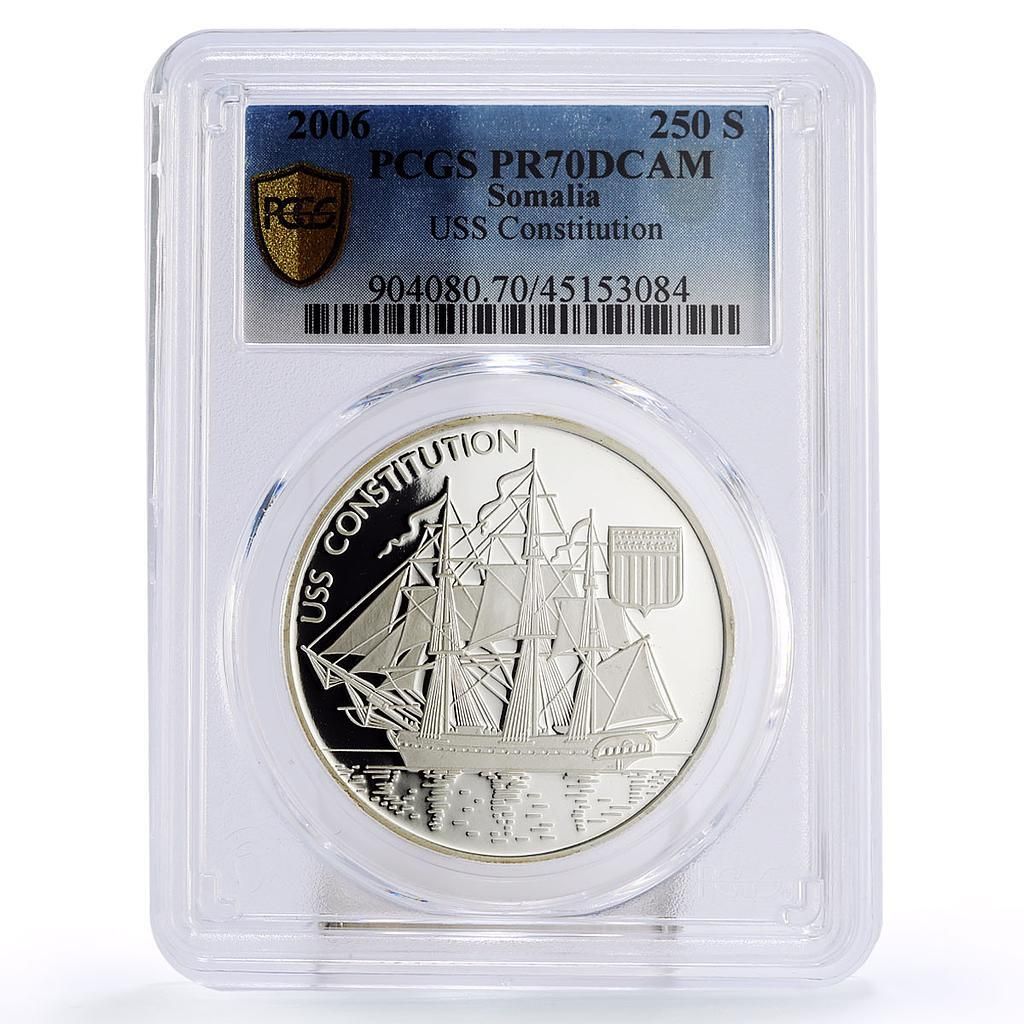 ソマリア 250シリング S 憲法船 PR 70 PCGS 銀貨 2006年