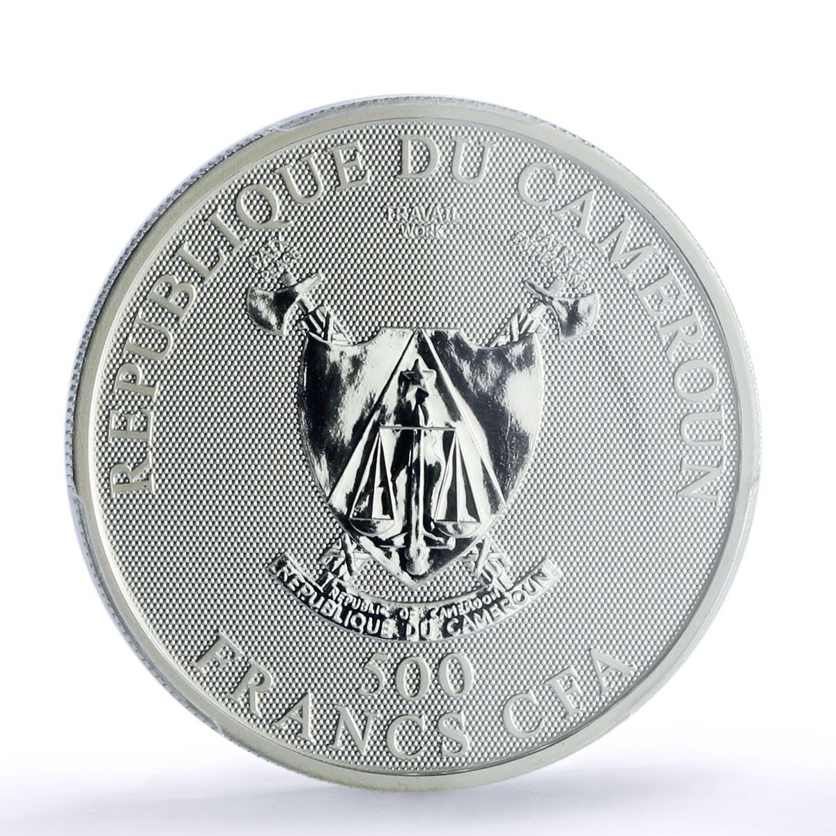 カメルーン 500フラン 蟹座 ゾディアック ジグネス KM 28 PR 70 PCGS 銀貨 2010年