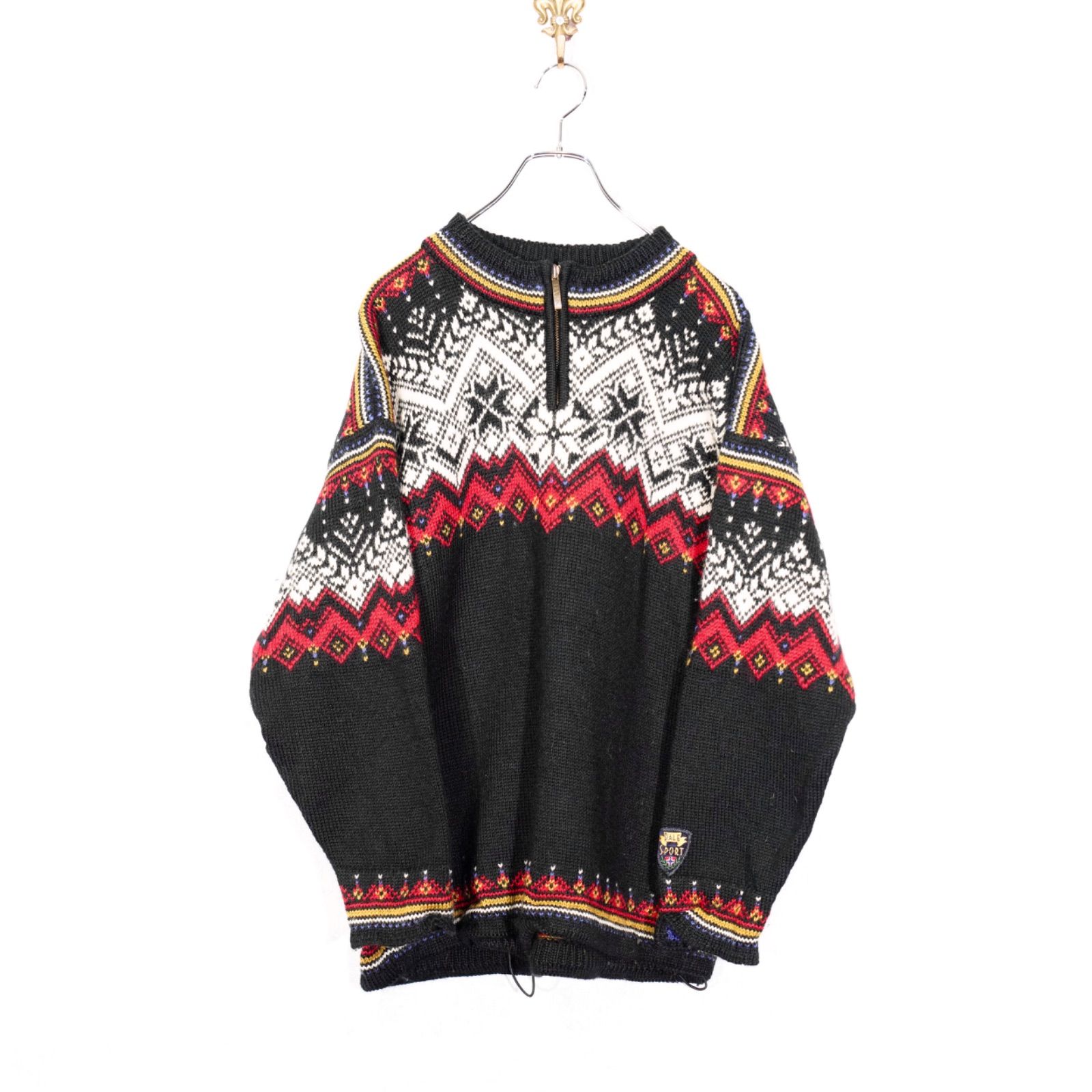 EU VINTAGE DALE OF NORWAY NORDIC PATTERNED DESIGN HALF ZIP NORDIC 