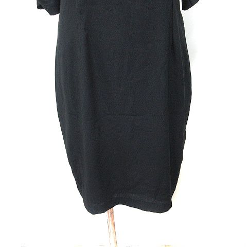 バーニーズニューヨーク BARNEYS NEW YORK ワンピース ひざ丈 半袖 黒