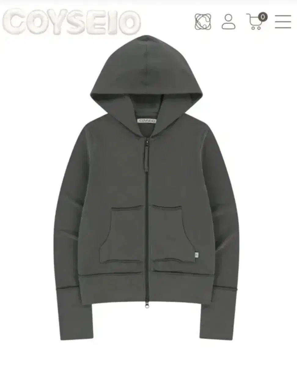 ISSEY MIYAKE イッセイミヤケ スティッチ WHO フード ジップアップ チャコール OS