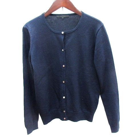 アナイ ANAYI ニット カーディガン ウール 長袖 38 M 紺 ネイビー /AU