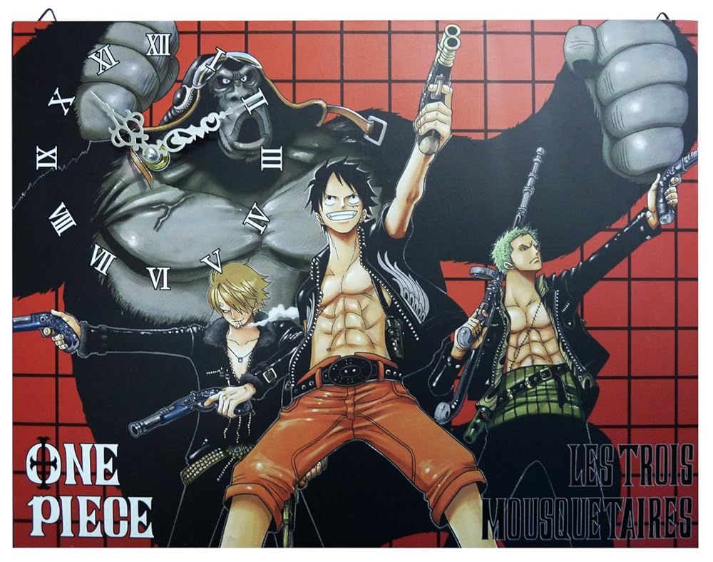 ワンピース扉絵キャンバスクロック 三銃士 - メルカリ