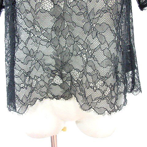 ヴェルメイユ パー イエナ VERMEIL par iena ブラウス レース 半袖 黒