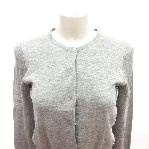 アナイ ANAYI カーディガン ニット 長袖 絹 シルク 38 グレー /RT