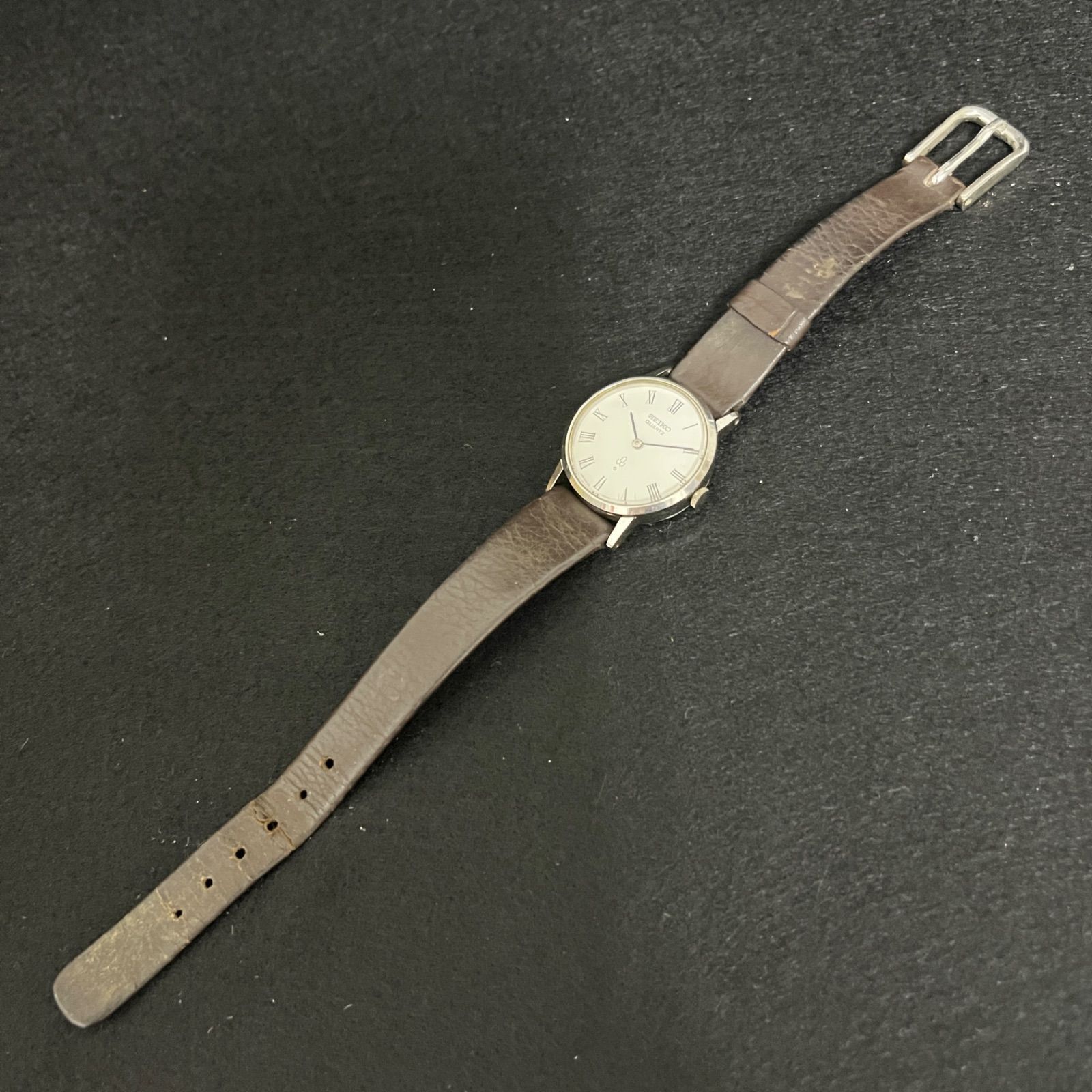 稼働品】 SEIKO クォーツ QUARTZ 腕時計 ホワイトダイヤル セイコー 