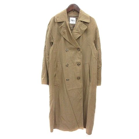 ザラ ZARA チェスターコート 総裏地 ダブル XS ベージュ /MN - メルカリ