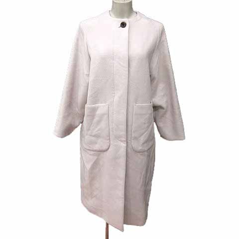 スローブ イエナ SLOBE IENA ノーカラーコート 総裏地 ウール 34 XS