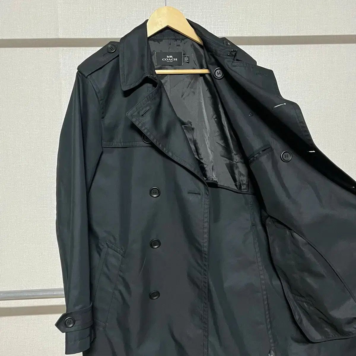 コーチ(COACH) ブラック トレンチ コート S - メルカリ