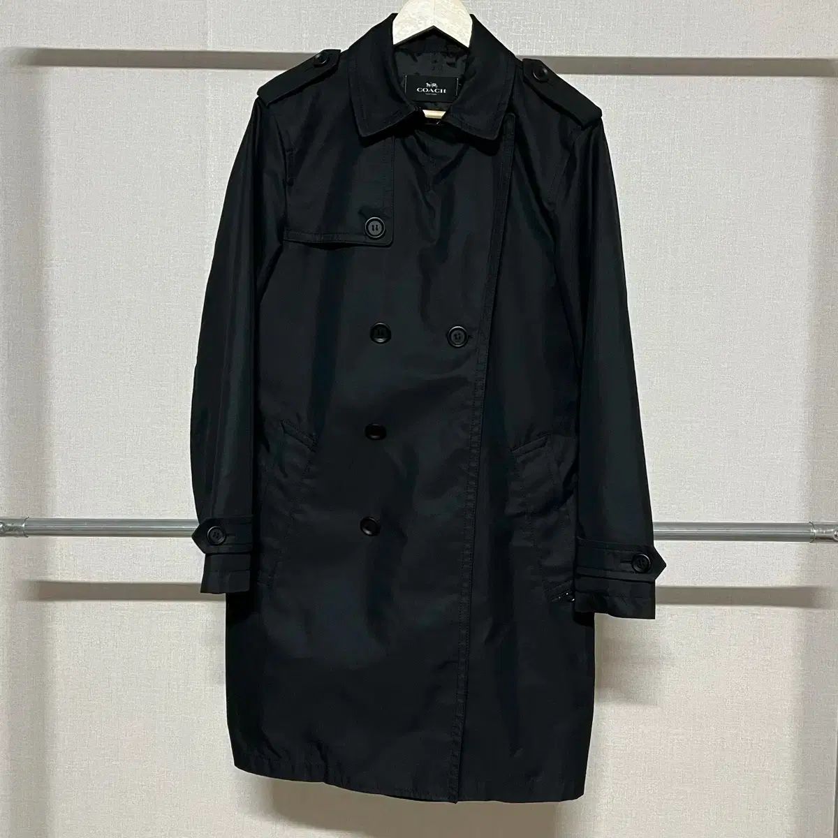 コーチ(COACH) ブラック トレンチ コート S - メルカリ