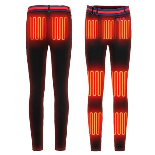 Ｒｏｋｏｍｉ 前後9箇所発熱 ＆ 最高75℃ 電熱パンツ 加熱パンツ 22800 mAhバッテリー付き ヒーターズボン レディース 繊維ヒーター ロングパンツ USB給電 急速発熱 3段温度調整 防寒ズボン 裏起毛 取り外し なベルト 水洗 p