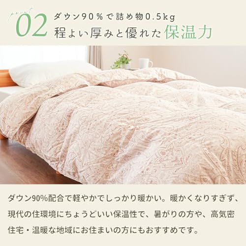  西川 羽毛布団 シングル て使える羽毛布団 シングルロング ベージュ ダウン90％ 0.5 kg 国産 ホワイトダウン90％ 秋 冬 合い掛け布団 羽毛掛け布団 羽毛ふとん ダックダウン 安眠工房p その他 キッチン 食器