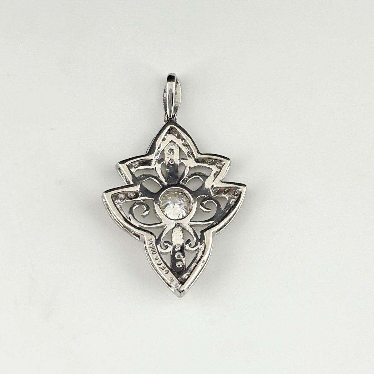 ダイヤモンド デザインペンダントトップ プラチナ メレダイヤ