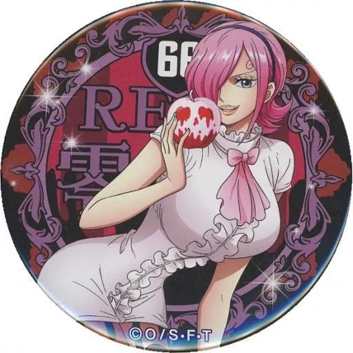 レイジュ ワンピース輩缶バッジVINSMOKE 麦わらストア限定 中古】バッジ・ピンズ ヴィンスモーク・レイジュ 「ワンピース “輩”缶