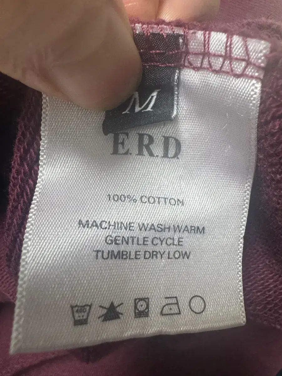 Erd ロゴ バーガンディ WHO フーディー 高検索ワード 洗濯機対応