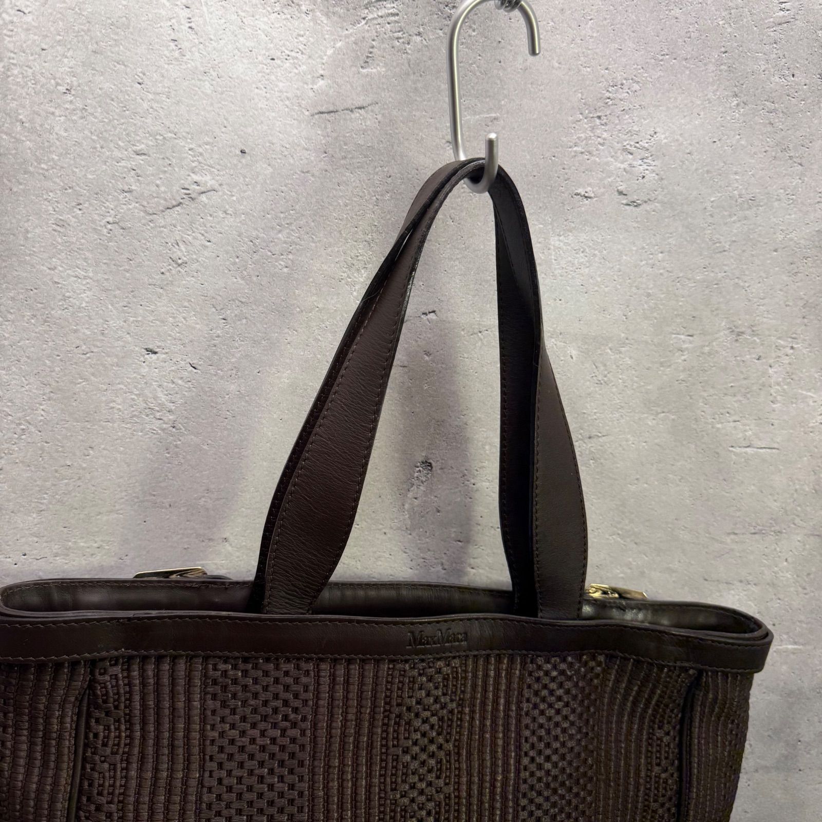 ✨Max Mara マックスマーラ トートバッグ 編み込みデザイン 美品級 大