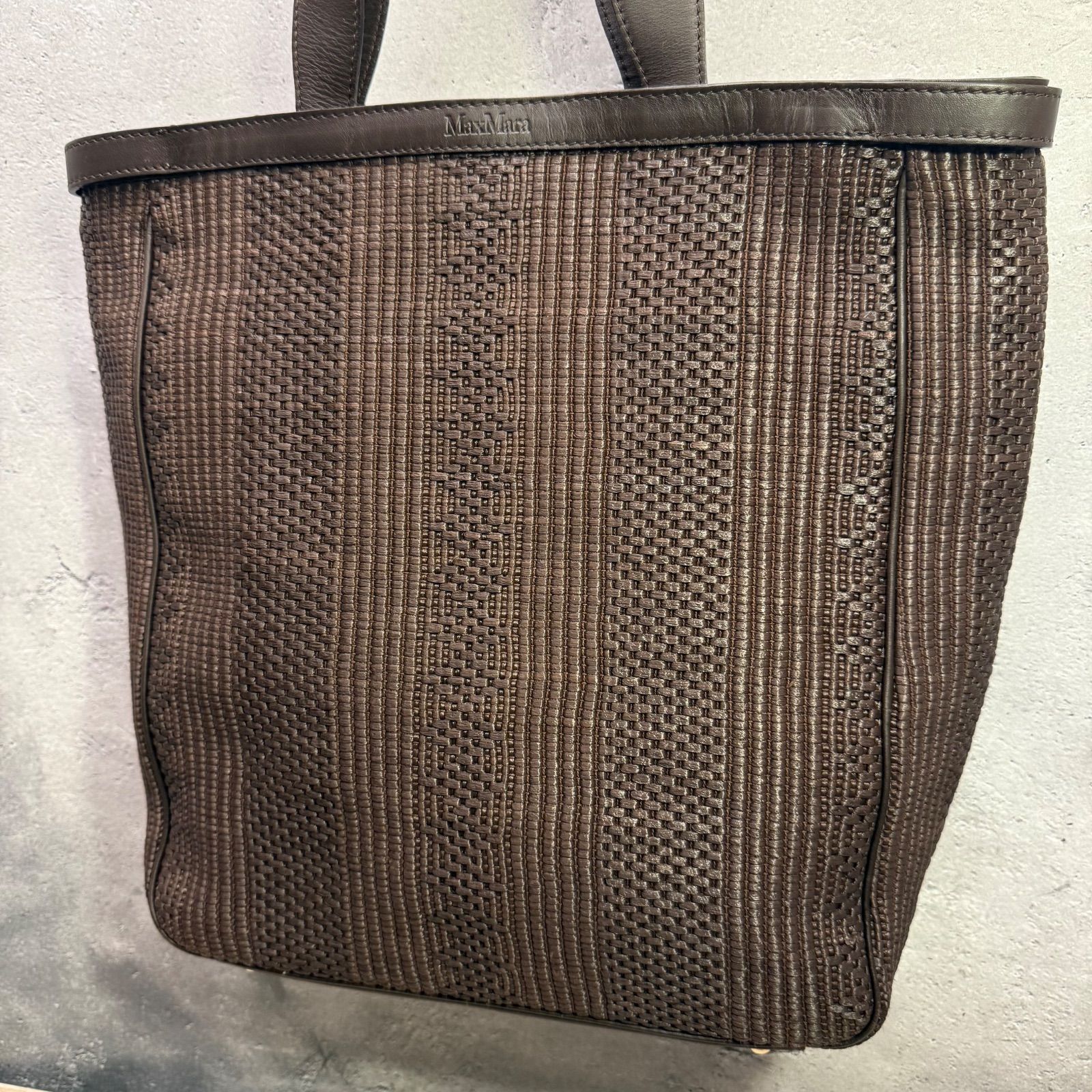 ✨Max Mara マックスマーラ トートバッグ 編み込みデザイン 美品級 大