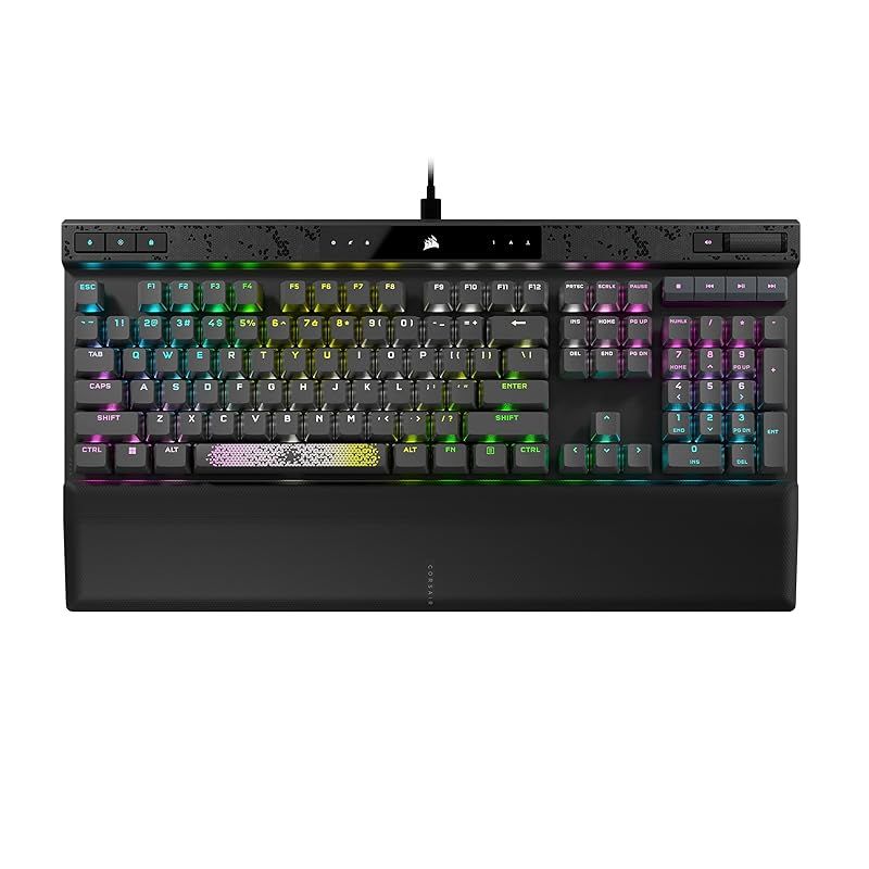 CORSAIR K 70 MAX RGB 磁気メカニカルゲーミングキーボード ラピッドトリガー機能 ストローク調整可 自社独自開発MGX スイッチ採用 脱着式Type Cケーブル メディアコントロール AXON機能 アルミニウムフレーム形状記憶フォームパーム