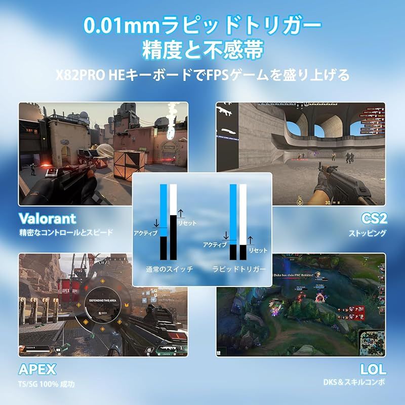 ラピッドトリガーキーボード ワイヤレス