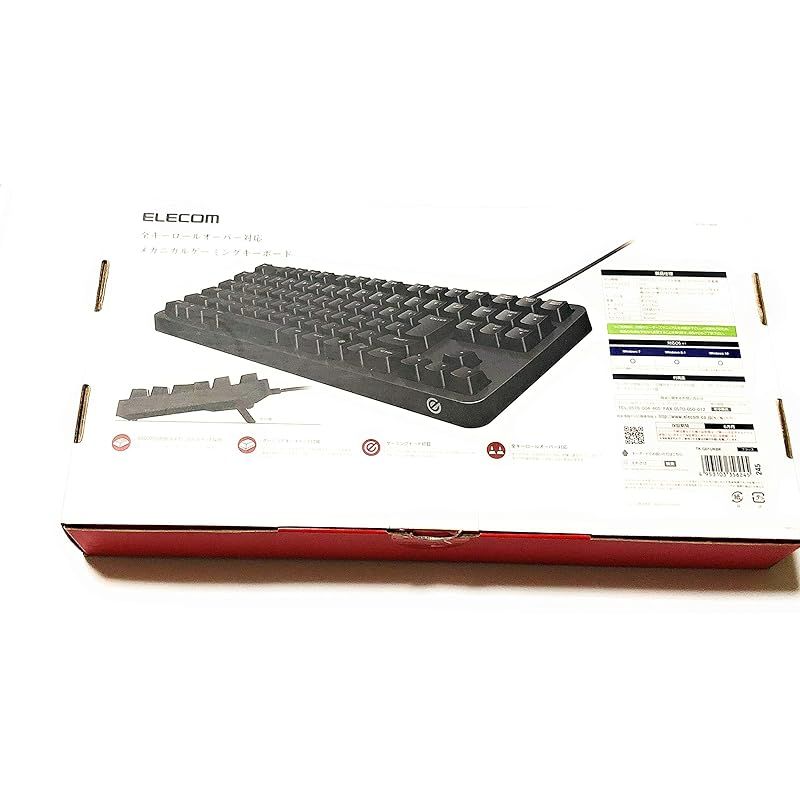 エレコム ゲーミングキーボード 有線 メカニカル 全キーロールオーバー対応 日本語配列 5000万回高耐久 ブラック TK-G 01 UKBK
