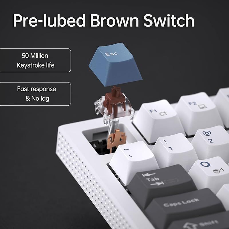 KEMOVE K98SE ゲーミングキーボード 静音 メカニカルキーボード 98キー