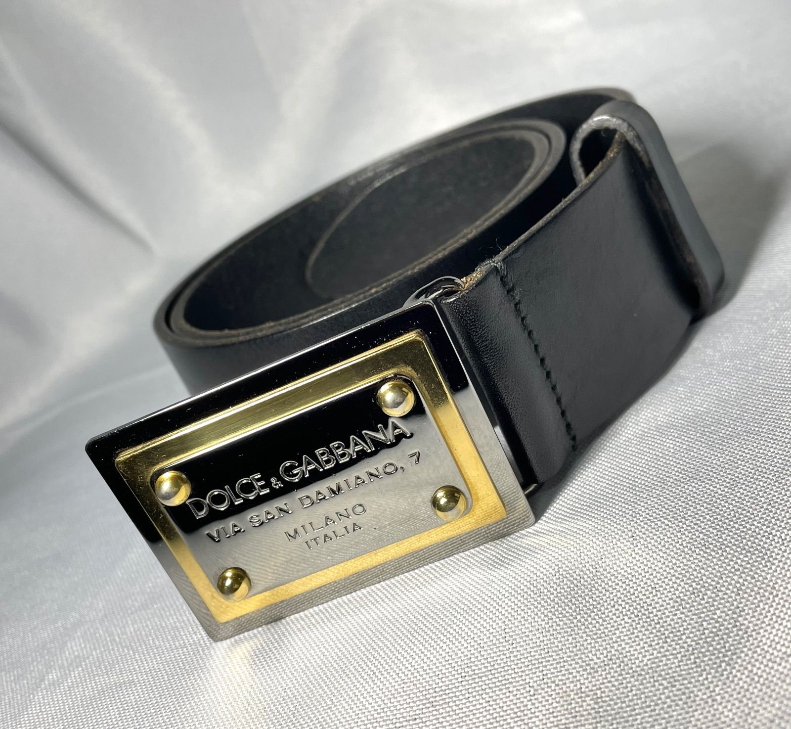 ドルチェ&ガッバーナ チェーンベルト レザー ゴールド ロゴ DG ドルガバ DOLCE&GABBANA ドルチェ&ガッバーナ ブランドロゴバックル レザー