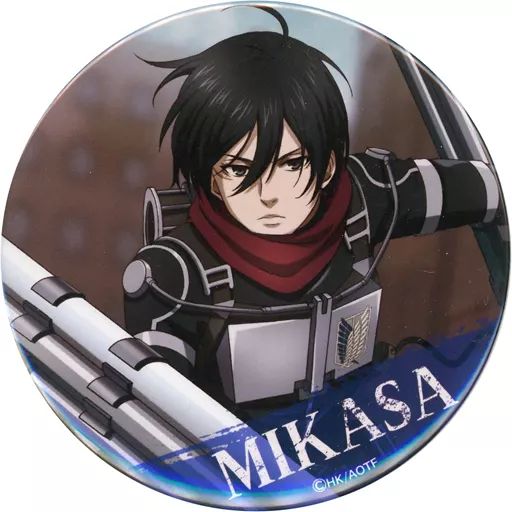 進撃の巨人 ミカサ・アッカーマン ビッグ缶バッジ 中古】バッジ・ピンズ ミカサ・アッカーマン(上半身) BIG缶バッジ