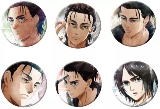 中古】バッジ・ピンズ 全6種セット 「進撃の巨人 キャラバッジ