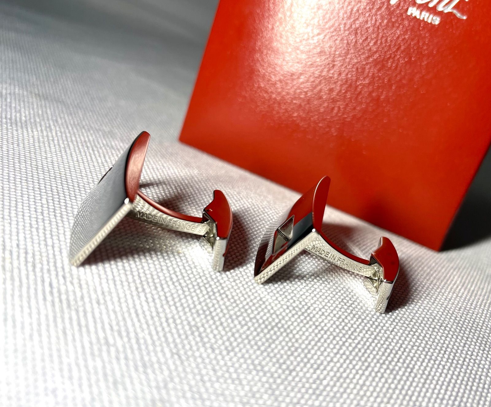 美品 S.T.Dupont デュポン 鏡面シルバー＆くり抜きデザイン スクエア