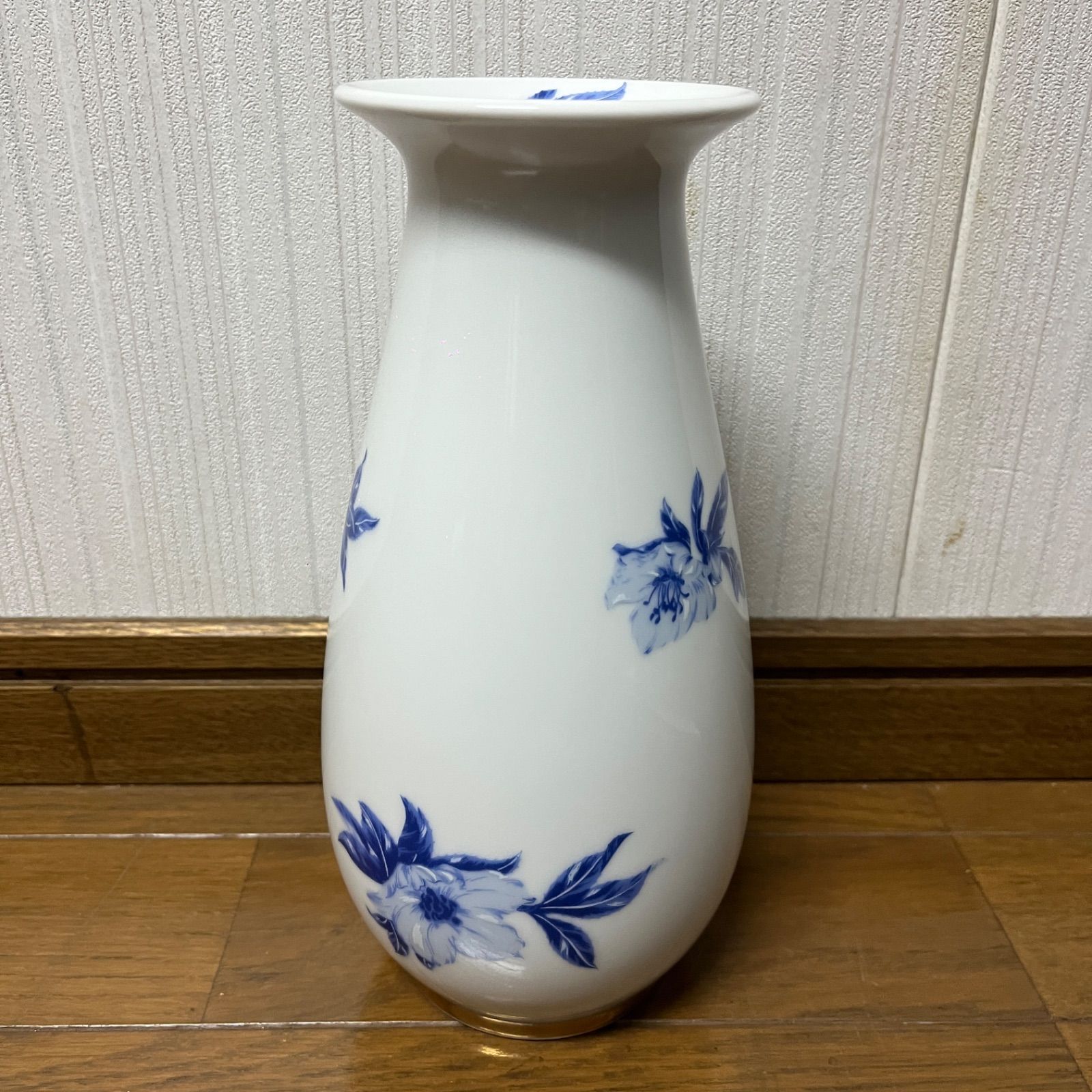 インテリア小物 深川製磁 オリエンタルブルー 107 花生 花器 花瓶