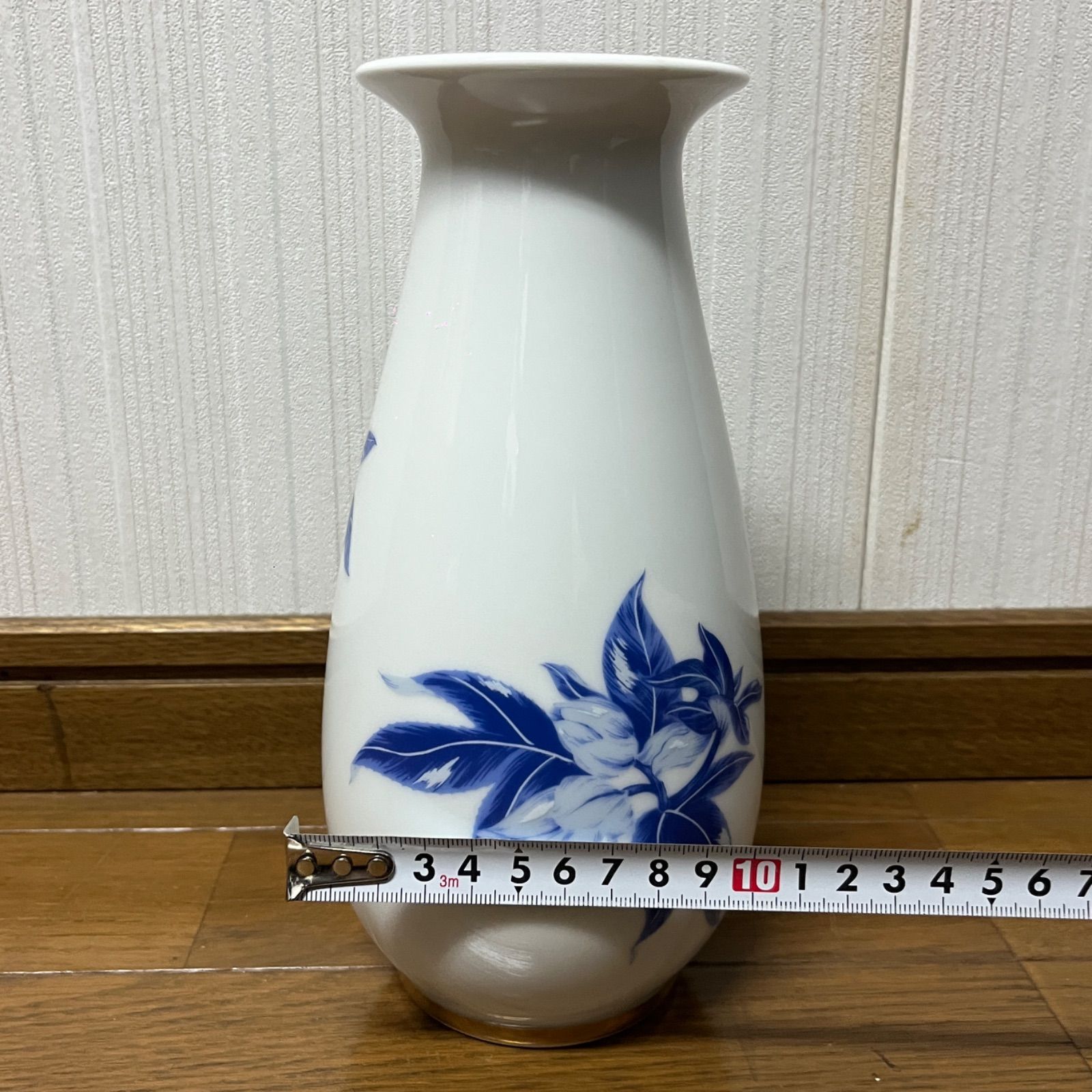 深川製磁 オリエンタルブルー 107 花生 花器 花瓶 フラワーベース 木箱