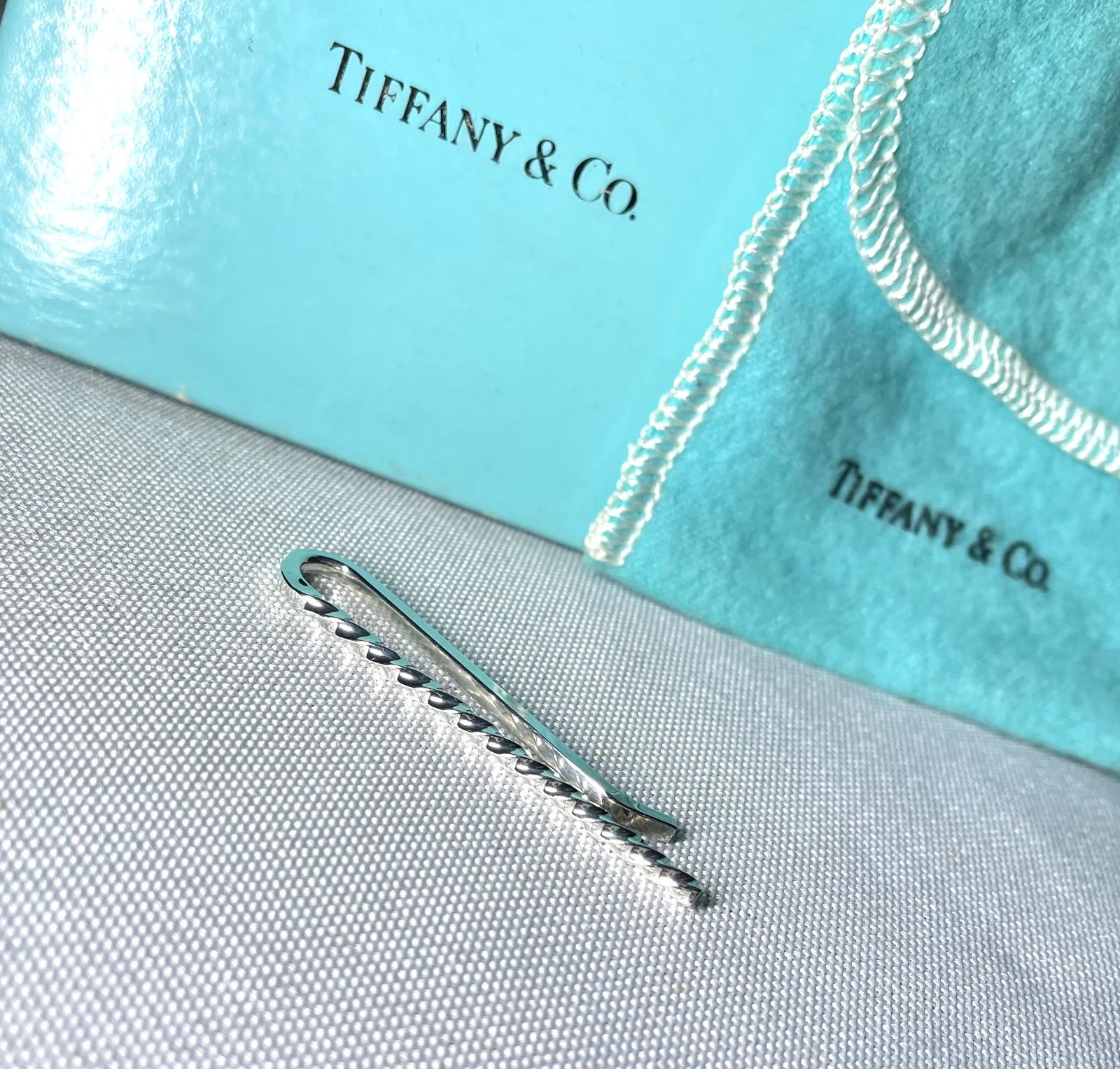 希少！Tiffany、ネクタイピン 美品 希少 TIFFANY ティファニー スターリングシルバー ツイスト