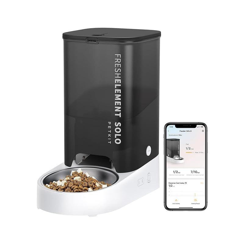 neikonu store-petkit ペット用スマート給餌器 P 570-GRY フレッシュエレメントソロ 大容量タンク アプリコントロール