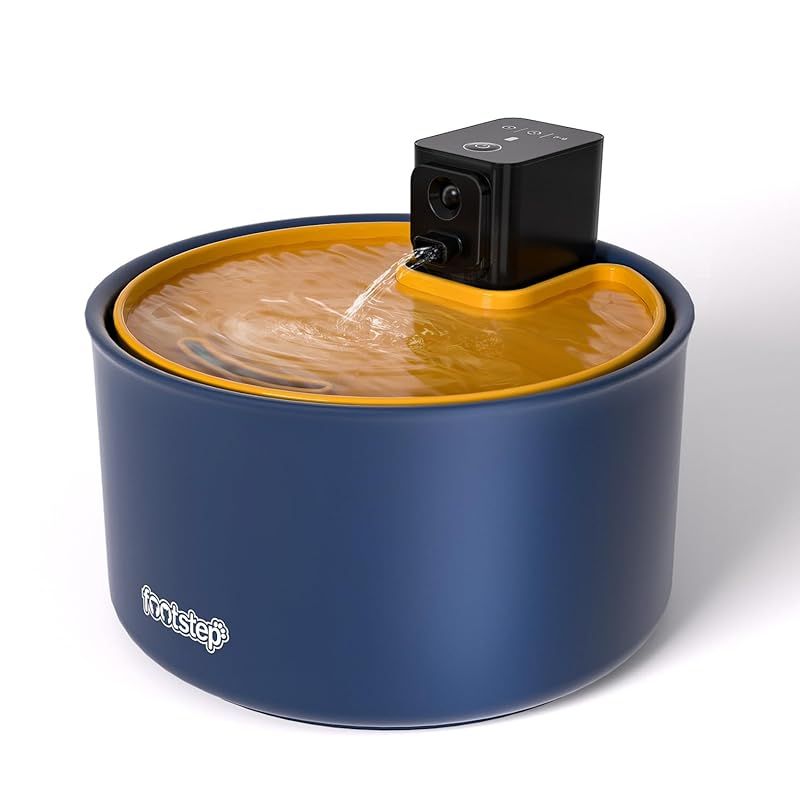 Footstep 自動給水器 猫 水飲み器 セラミック製 スマートペット用給水器 犬 ワイヤレスポンプ コードレス 充電式 ペット水飲み器 3 5 L大容量 4000 mAhバッテリー 循環式浄水 センサー タイマー 省エネ 節水設計 静音 3つ給水モード 活性炭