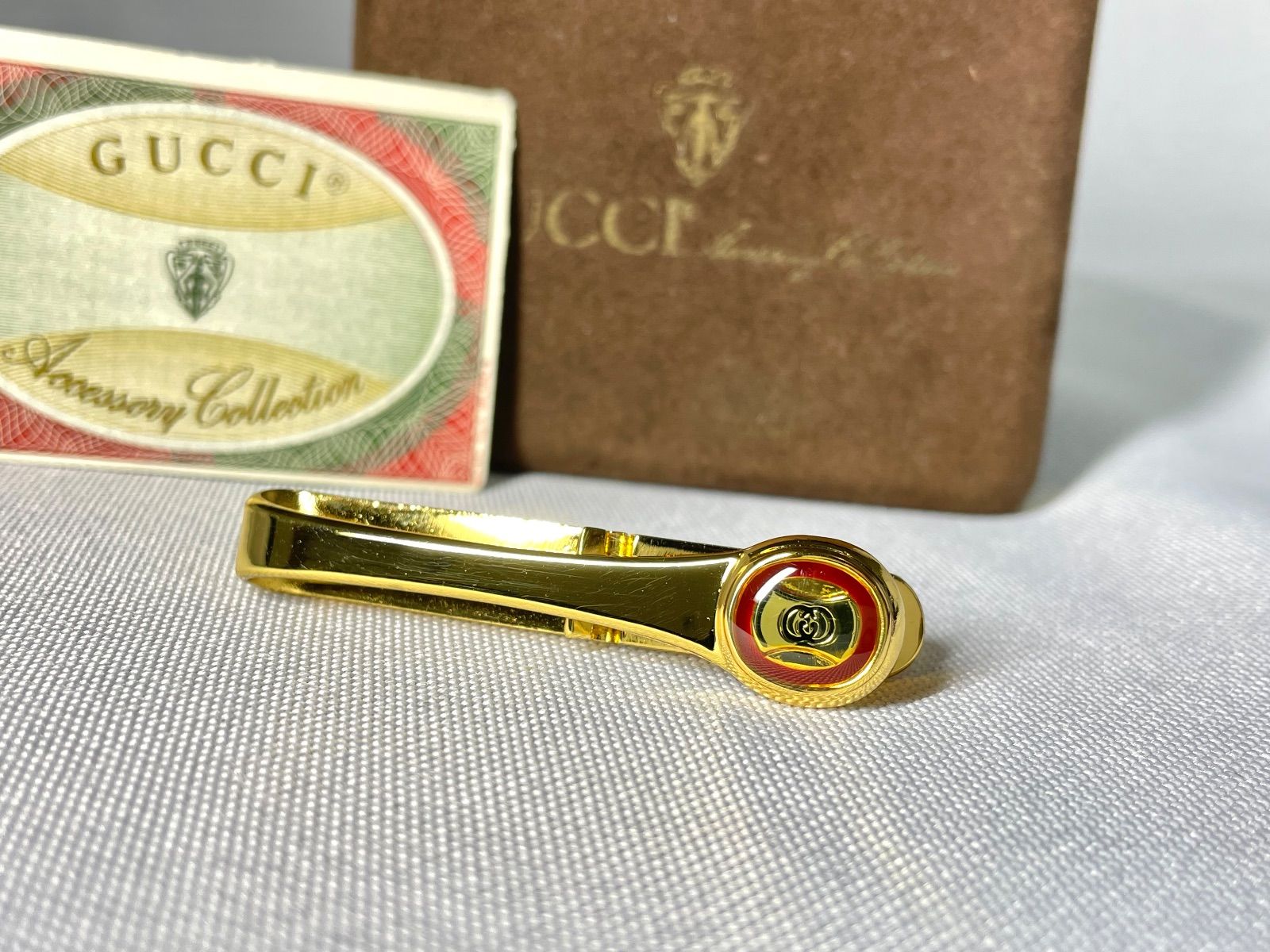 GUCCI グッチ インターロッキングG GGロゴ レッド＆ゴールド&ブラック