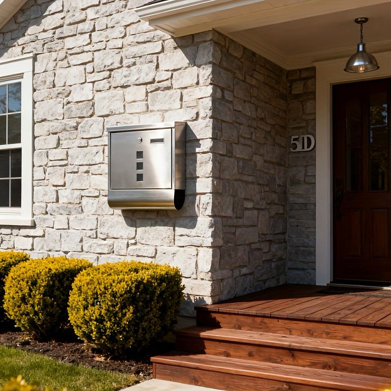 鍵付きで安心 金属製メールボックス 壁掛け式 屋外 郵便受け 錆びにくいスチール製 家庭 オフィス 公共施設に 防犯対策 デザイン 住宅用 贈り物にも