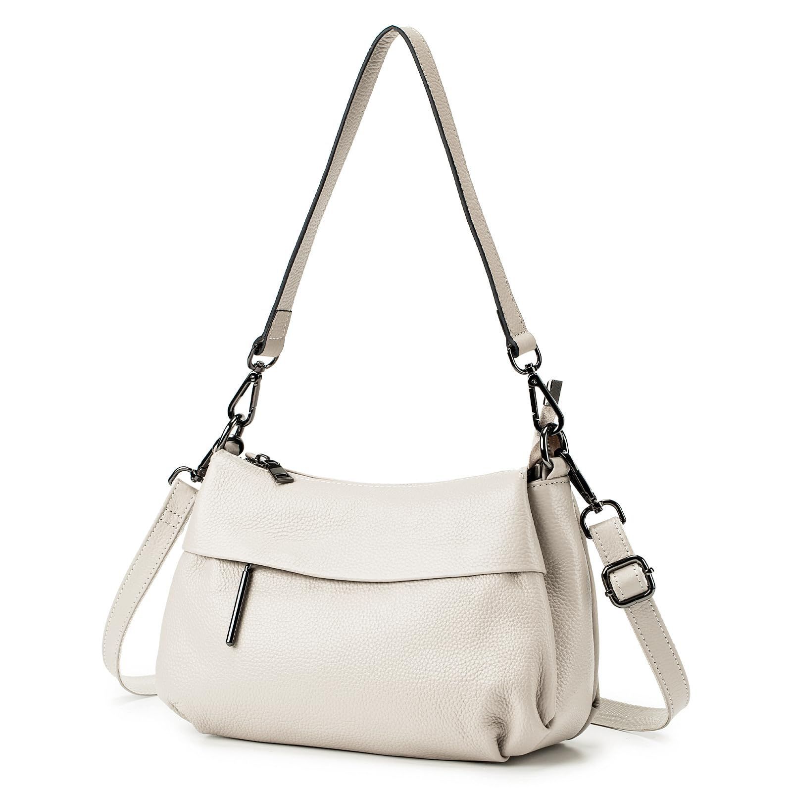 シンプル 柔らかい 大容量 おしゃれ カジュアル 小さめ 軽量 ファスナーポケット付き 手提げ 手持ち 肩がけ 斜めがけ ハンドバッグ 斜め掛けバッグ 2 way レディース 通勤 本革 ショルダーバッグ MFFOR