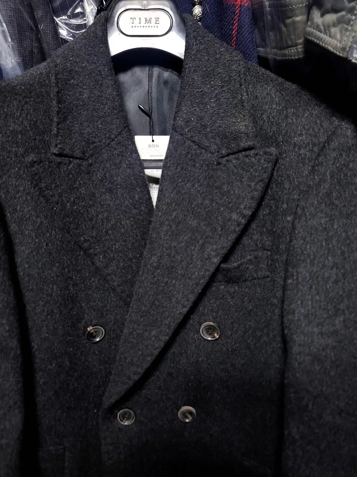 BON ボン ダブルフェイス ウールカシミア マグナム MAGNUM ダークグレー コート 105