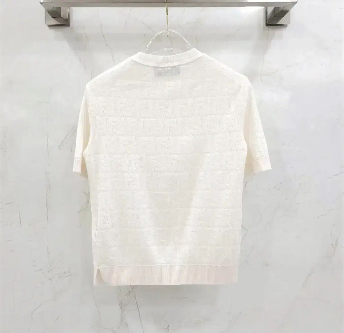 38 / FENDI FF ロゴ ビスコース コットン ニット 半袖 - メルカリ