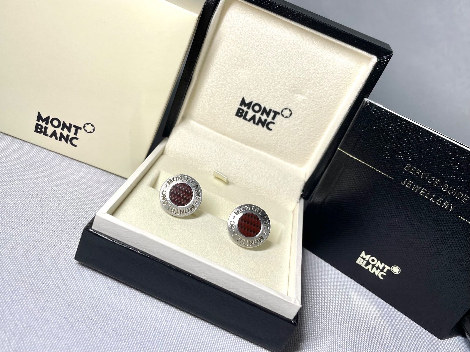 美品 MONTBLANC モンブラン ブランドロゴ文字 ブラック&ブラウン