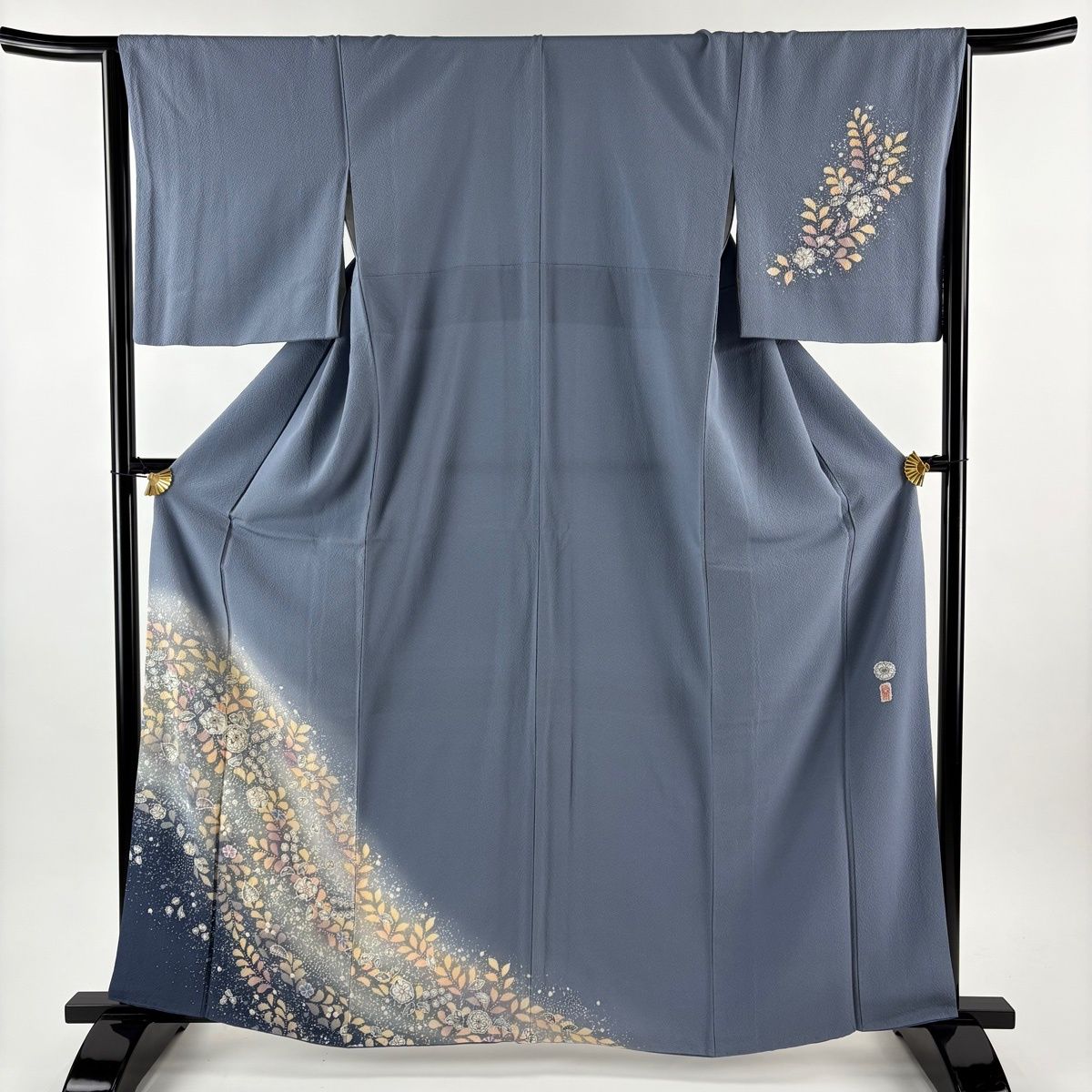 付下げ 身丈163.5cm 裄丈65cm M 袷 翠山工房 やまと 落款 辻が花