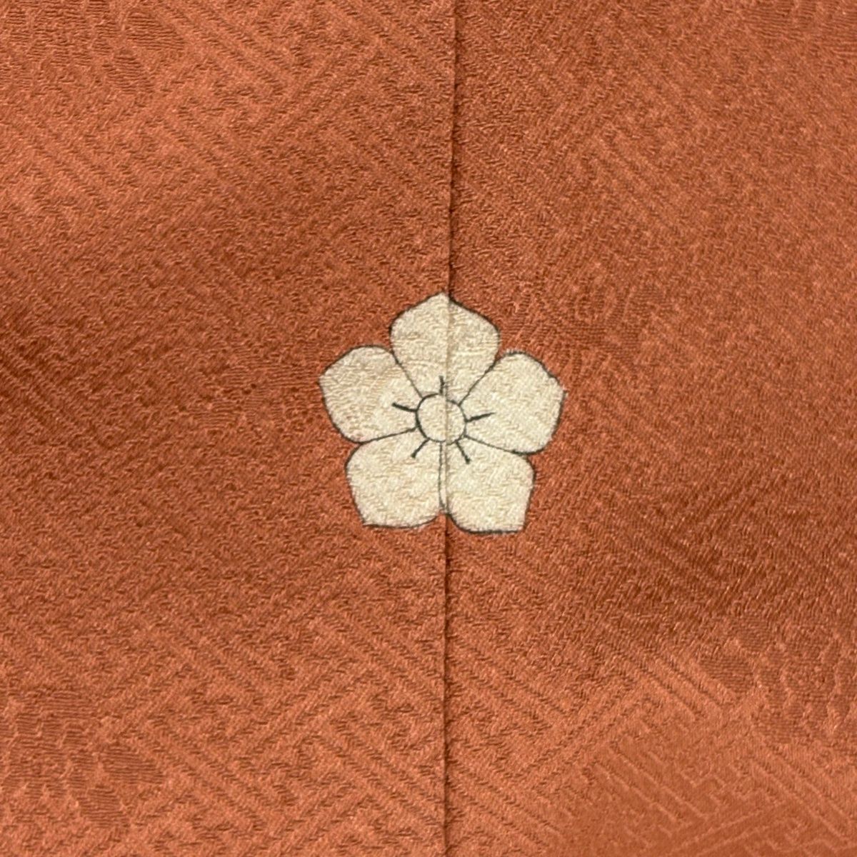 訪問着 身丈158.5cm 裄丈63cm S 袷 扇面 草花 刺繍 絞り サーモン